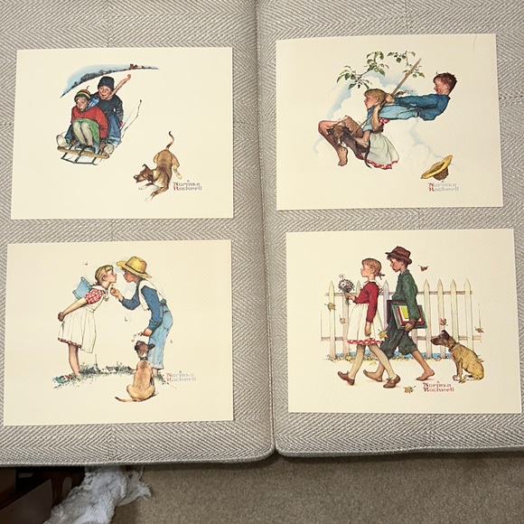 Norman Rockwell | Wall Decor | Norman Rockwell Young Love Prints Set4 ...